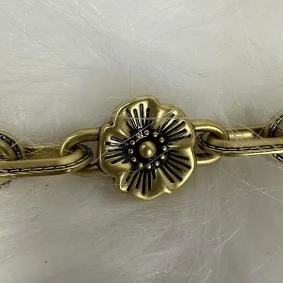 Coach Horse & Carriage Chain Strap In Brass/Brass CX180 NWT - Picture 6 of 8